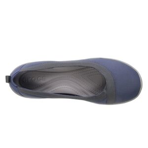 Crocs Busy Day Ballet Flats Slip On Stretch Womens 9 Comfort Casual Active Blue